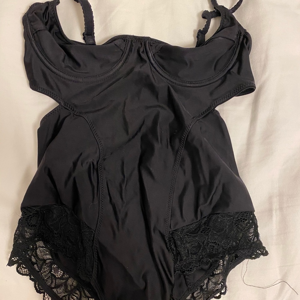 SATIN URBAN BODY SUIT W CUT OUTS